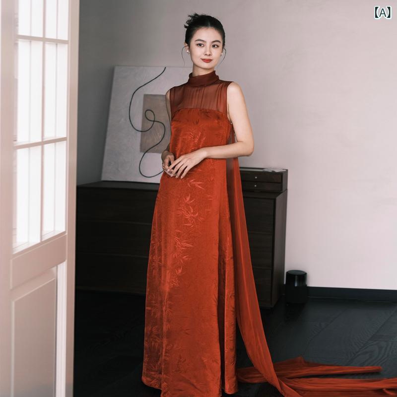 ・カテゴリ: 婚紗・ドレス・スタイル: タイト・マーメイドライン・カラー展開: ワインレッド・サイズ展開: S、M、L、XL・デザイン: ハイウエスト・袖丈: ノースリーブ・着丈: ロング丈・ウエストライン: ハイウエスト・対象: 成人女性・シルエット: レギュラーフィット・タグの有無: タグあり・着用対象: 標準体型