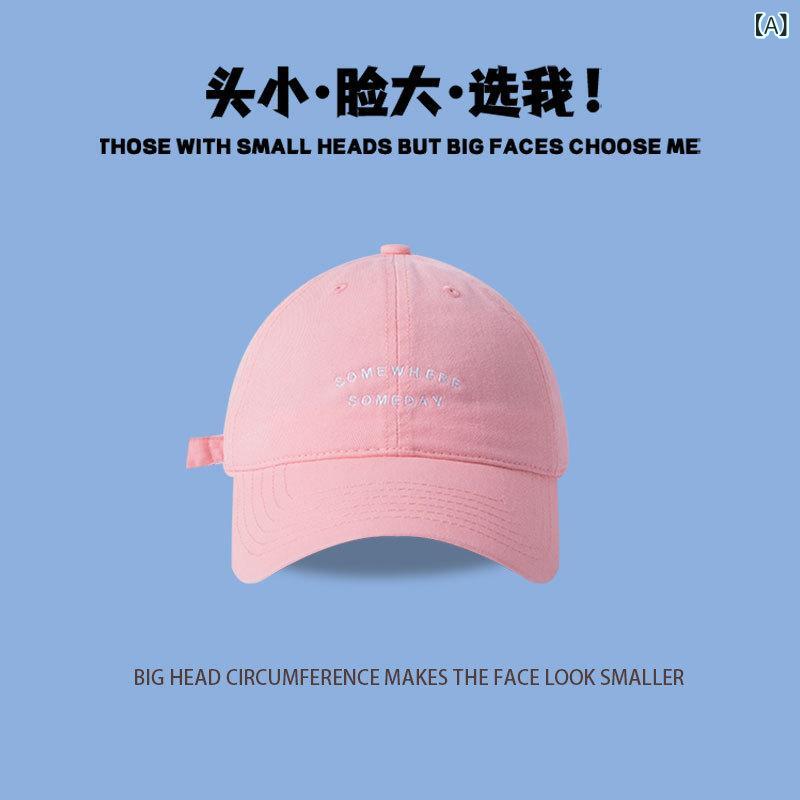 Knit Hat - 野球帽 メンズ レディース ユニセックス かわいい アルファベット刺繍 韓国風 シンプル 学生用 つば広 遮陽 春夏 秋冬 通勤 カジュアル 普段使い 綿混紡 ポリエステル 調整可能 ピンク ミントグリーン アイボリー ブルー ブラック ネイビー