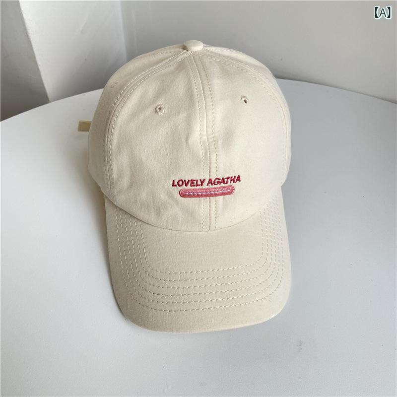 Cap - 野球帽 レディース メンズ 春夏 ピンク カラーバリエーション ワイドブリム ソフトトップ 学生向け かわいい かっこいい 通学 通勤 普段使い 防晒 調整可能 綿素材 透気性 耐衝撃 丸頂 鸭舌 キャラプリント 韓国風 自然 カジュアル トレンド