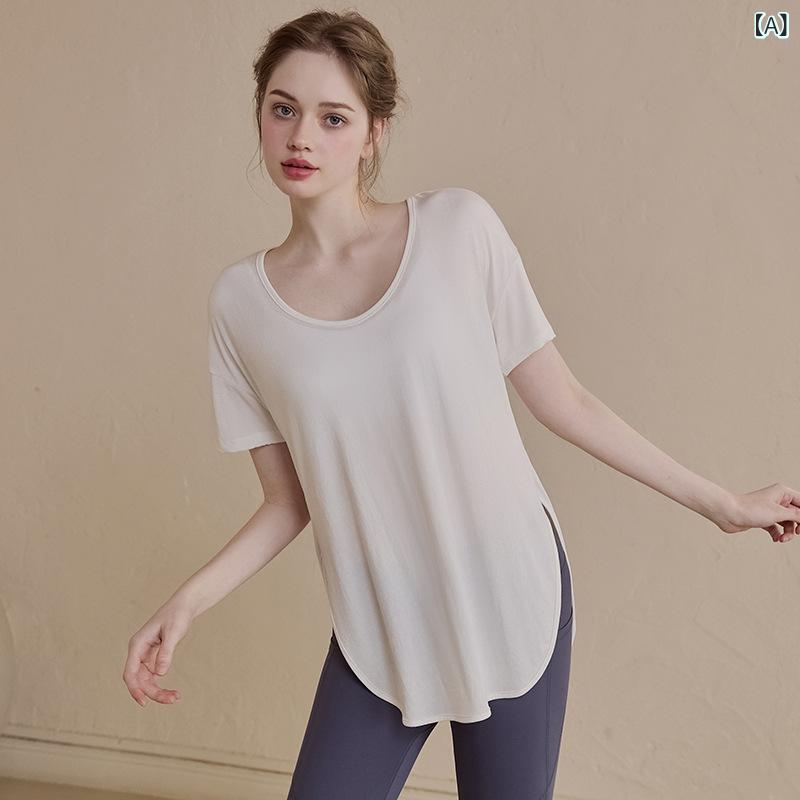 ・カテゴリ: Tシャツ・対象性別: 女性・主な素材: ナイロン、ポリウレタン80%・袖丈: 半袖・カラー展開: ホワイト、ウォームイエロー、サクラピンク、ブラック・サイズ展開: S、M、L