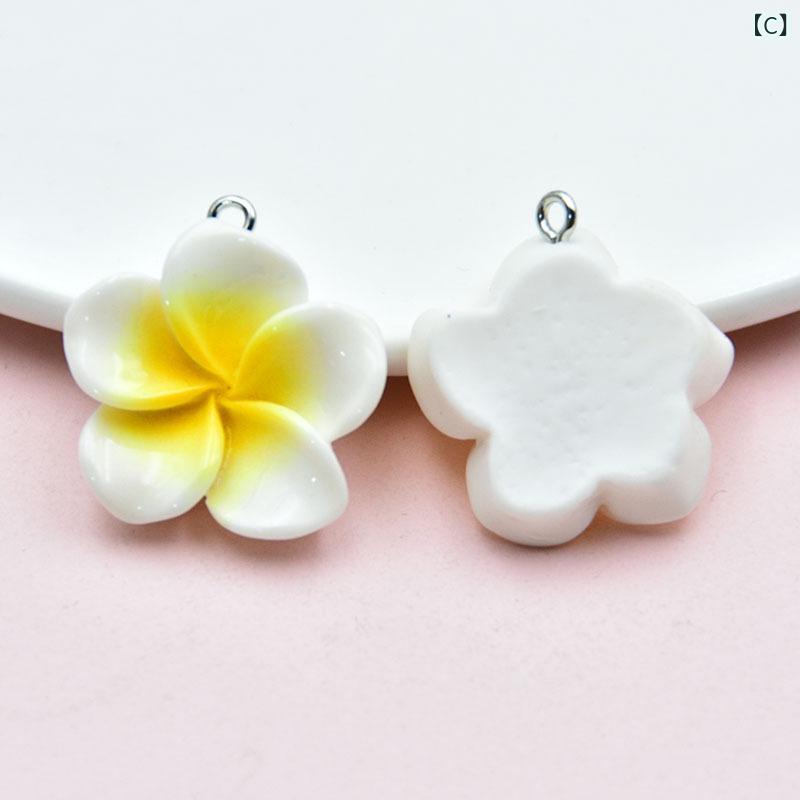 キーホルダー チャーム 樹脂 グラデーション 桜 プルメリア 花 フラワー アクセサ...