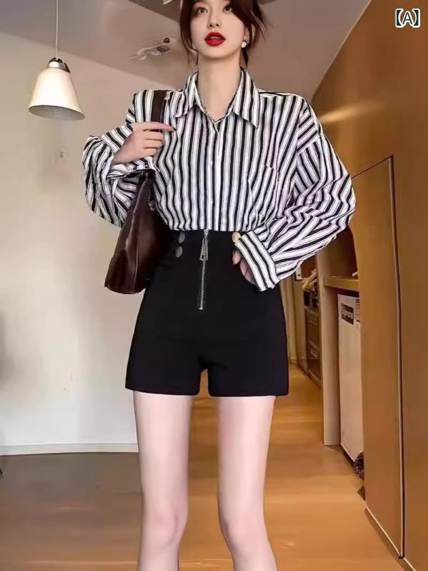 ・カテゴリ: ホットパンツ・主な素材: ポリエステル95%以上・ウエスト: ハイウエスト・厚さ: 普通・フィット: スキニー・スタイル: 日韓カジュアル・伸縮性: ややあり・要素: 立体装飾・加工: ノーアイロン・カラー展開: ブラック・サイズ展開: XS, S, M, L, XL, 2XL, 3XL, 4XL