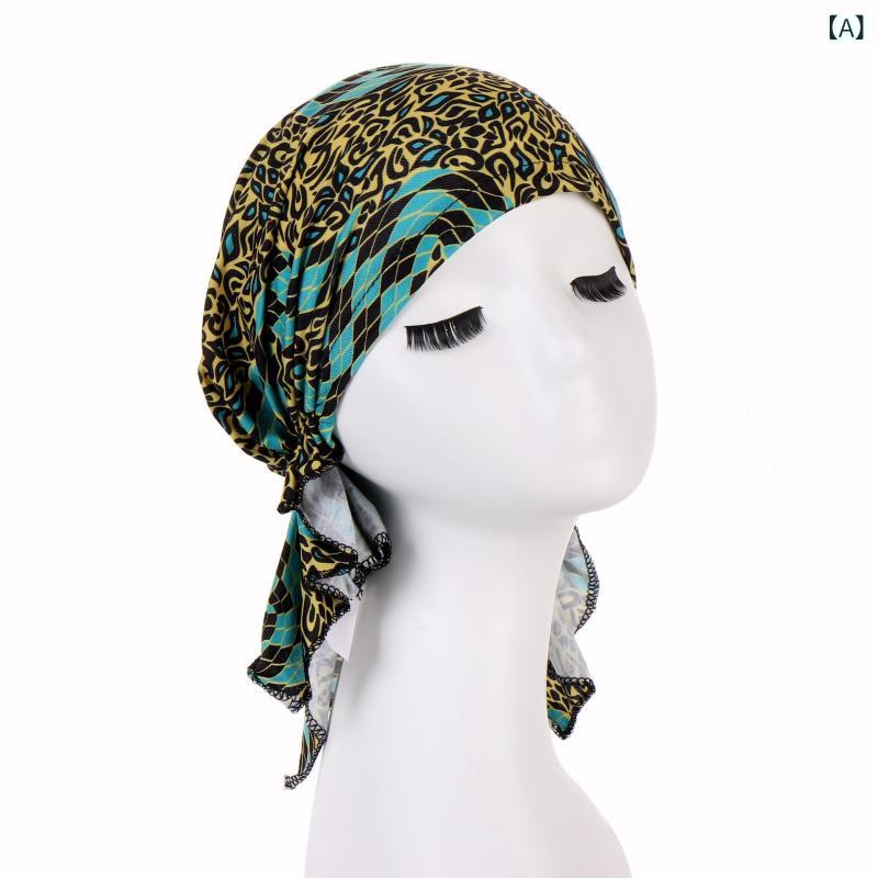 帽子 ムスリム イスラム 女性用 メンズ 丸型 無檐 プリント 3本テール アフリカン ...