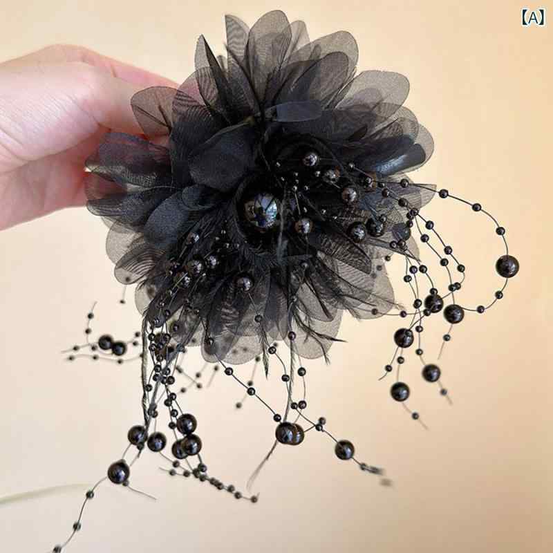 ・カテゴリ: ヘアアクセサリー・主な素材: プラスチック、樹脂・: シャーククリップ・用途: ポニーテール用・製造方法: 手作り・テイスト: フレッシュスウィート・カラー展開: ブラック、コーヒー・対象: 女性
