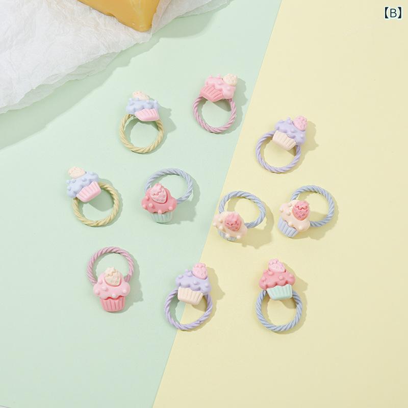 ヘアゴム キッズ 女の子 赤ちゃん ベビー ヘアアクセサリー クマ 花 フルーツ 痛くない 伸縮性 丈夫 髪留め 髪飾り かわいい おしゃれ 20点セット narukimar-11056084 naruki サンプル画像2