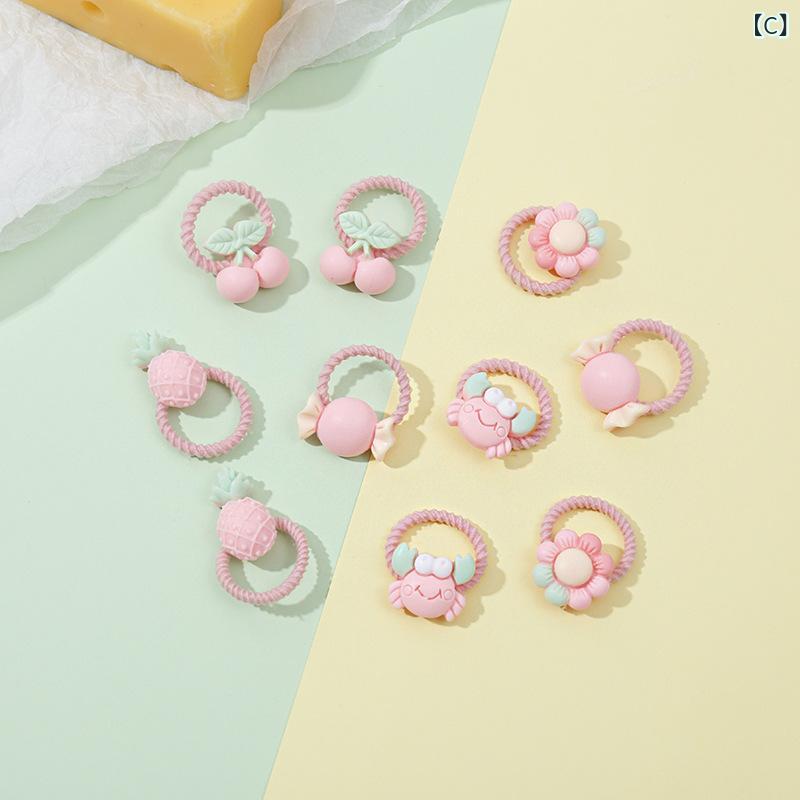 ヘアゴム キッズ 女の子 赤ちゃん ベビー ヘアアクセサリー クマ 花 フルーツ 痛くない 伸縮性 丈夫 髪留め 髪飾り かわいい おしゃれ 20点セット narukimar-11056084 naruki サンプル画像3