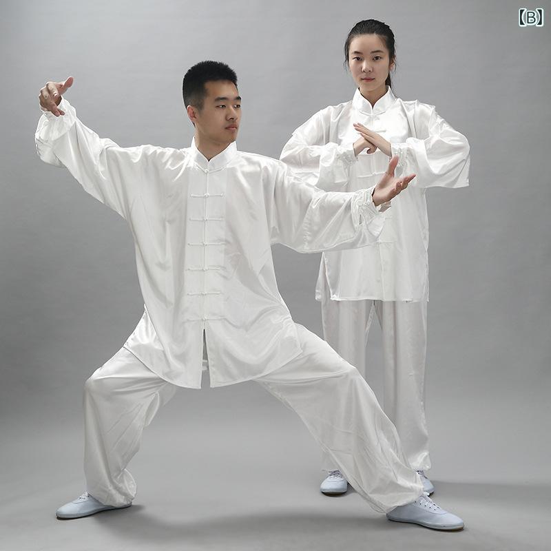 太極拳服 男女兼用 武術服 練習着 太極拳 カンフーウェア 伸縮性 ストレッチ ゆっ...