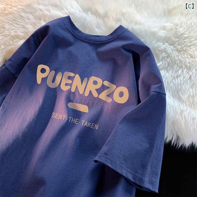 narukiのTシャツ メンズ 男性用 短袖 半袖 接触冷感 夏 春夏 秋 吸湿速乾 軽量 ゆったり ルーズ ビッグシルエット 丸首 セットインスリーブ プリント ロゴ 無地 ソリッドカラー ブラック ホワイト ネイビー ダークグレー ベージュ ワインレッド｜アングル3