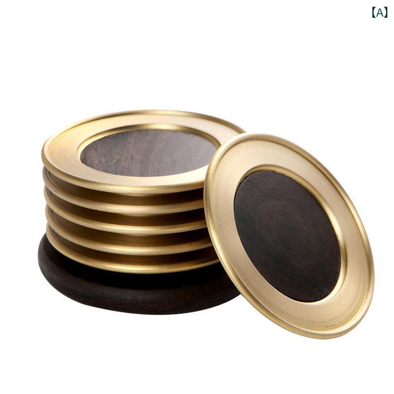 ・カテゴリ: 茶器セット・素材: ステンレス・加工技術: 路宝釉・湯沸かし機能: あり・カラー展開: 黒檀真鍮コースター（6個入り）、花梨真鍮コースター（6個入り）・スタイル: 中式、シンプルスタイル・主な機能: 火傷防止・対応人数: 6人・推奨シーン: オフィス