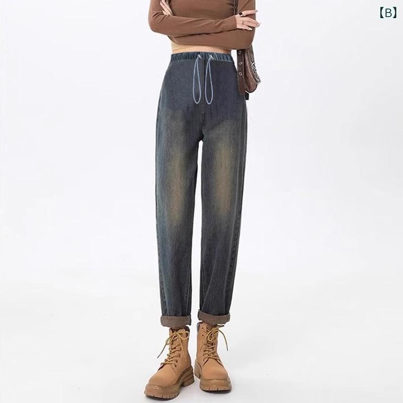 マタニティパンツ レディース 春夏 牛仔パンツ デニムパンツ ハランボトム ワイド...