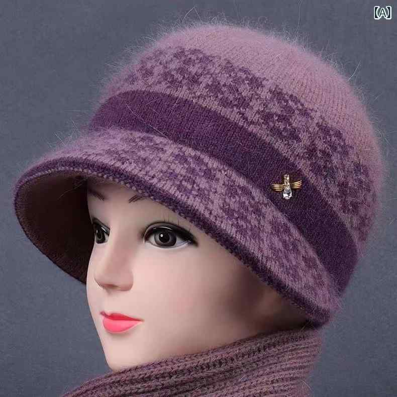 ・カテゴリ: ニット帽・帽頂: 丸型・帽檐: ワイド・カラー展開: 紫、枣紅、深紫、豆沙、灰・サイズ展開: フリー・機能: 保温・スタイル: シンプル・主な素材: ポリエステル・加工: ニット・パターン: 植物花卉