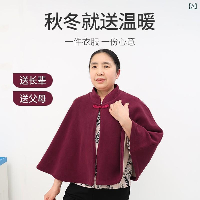 防寒 斗篷 ショール ネックウォーマー 男女兼用 保暖 坎肩 女性用 室内 肩掛け 防寒具 ポリエステル 酒红色 単色 シンプル 厚手 加绒 通年用 軽量 柔らか素材