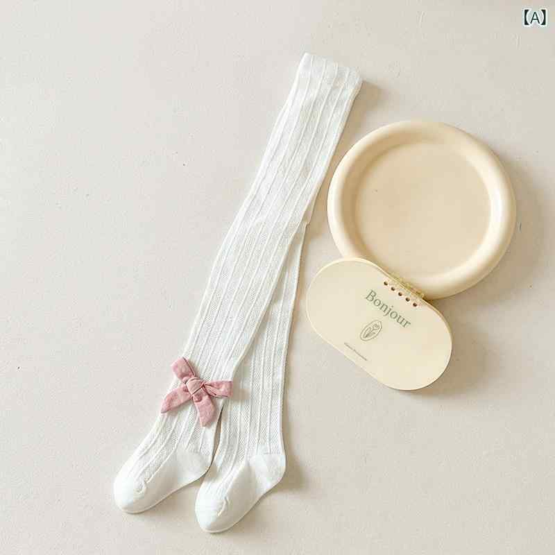 女児 連パンスト 春秋 綿 ベビー 打底パンツ 女の子 パンスト 透気 薄手 網目 プリ...