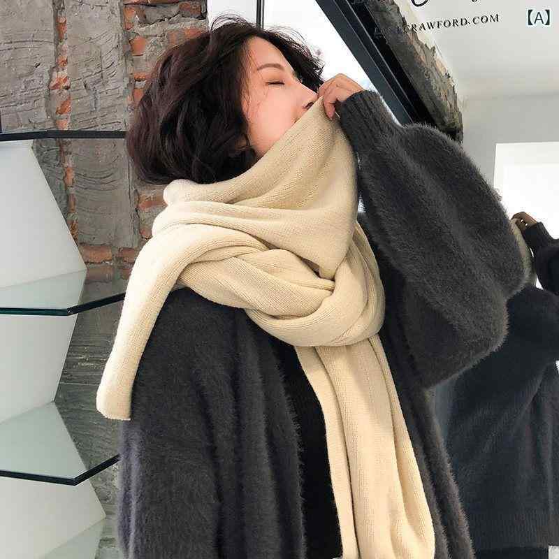Rakuten - マフラー レディース メンズ 秋冬 学生 男女 カップル 厚手 保暖 暖か ベージュ グレー ホワイト ブラック ワインレッド カーキ ファッション 無地 百搭 普段使い 通勤用