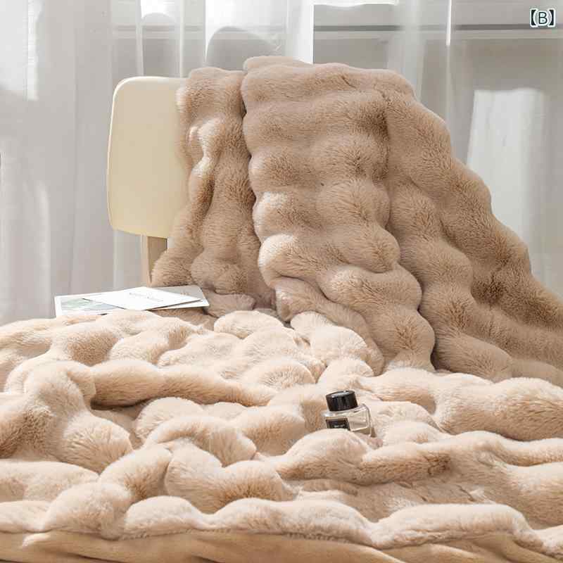 narukiの毛布 加厚 珊瑚绒 毛布 かわいい トスカーナ風 牛乳绒 仿獭兔毛 フワフワ 軽量 暖か 通年 室内 寝室 ソファ 掛け布団 抱枕カバー 単人 双人 ベッド 純色 珍珠白 モカ シルバーグレー ポリエステル 再生繊維 現代 シンプル デザインブランケット｜アングル2