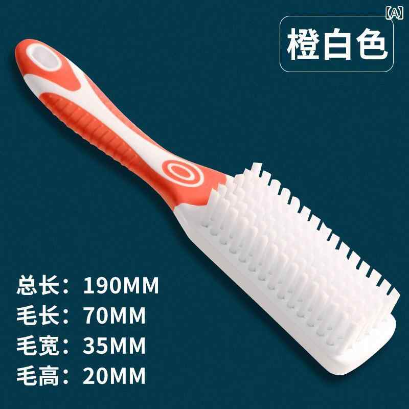 Cleaner - 靴ブラシ 長柄 柔らか毛 家用 靴磨き 靴掃除 傷防止 専用 多機能 クリーナー 衣類用 洗濯ブラシ プラスチック繊維 耐久 防滑 耐摩耗 除汚 橙色 ピンク ブルー グリーン ホワイト 現代簡約 スタイル