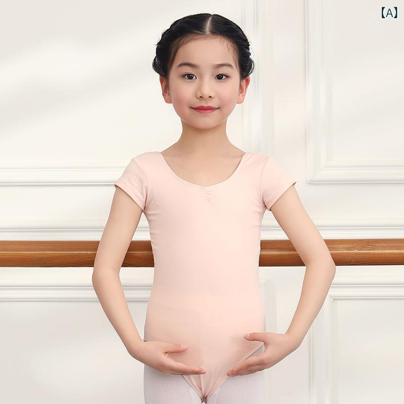 子供用 女の子 バレエ ダンス 練習着 タイツ レオタード 基礎トレーニング 修身 連体 ピンク ブラック ブルー パープル 綿 柔軟素材 通年使用 伸縮性 女児 ダンス衣装 バレエコスチューム トレーニングウェア 舞台衣装