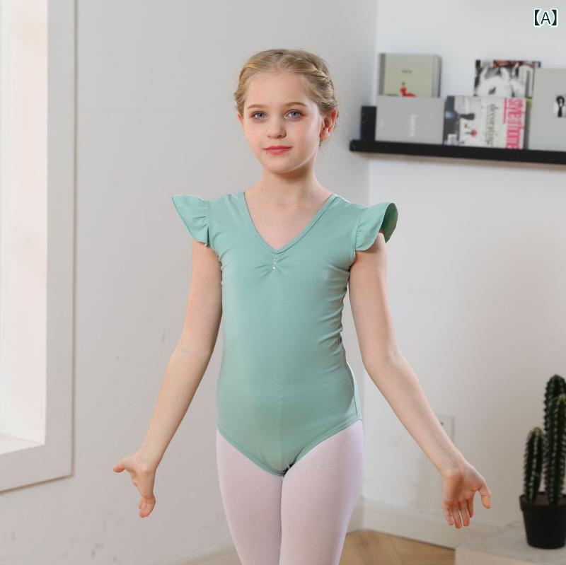 ・カテゴリ: 子供ダンス衣装・対象: 女の子・用途: バレエ・スタイル: プリンセス・主素材: モダールコットン95%・素材加工: 起毛、柔軟・機能: 股開き・基準: B級・季節: 全季節・カラー展開: 豆緑飛袖、浅ピンク飛袖、天藍飛袖、豆緑長袖、浅ピンク長袖、天藍長袖・サイズ展開: 100(90-105cm)、120(115-125cm)、130(125-135cm)、140(135-145cm)、150(145-155cm)・対象年齢: 3-8歳