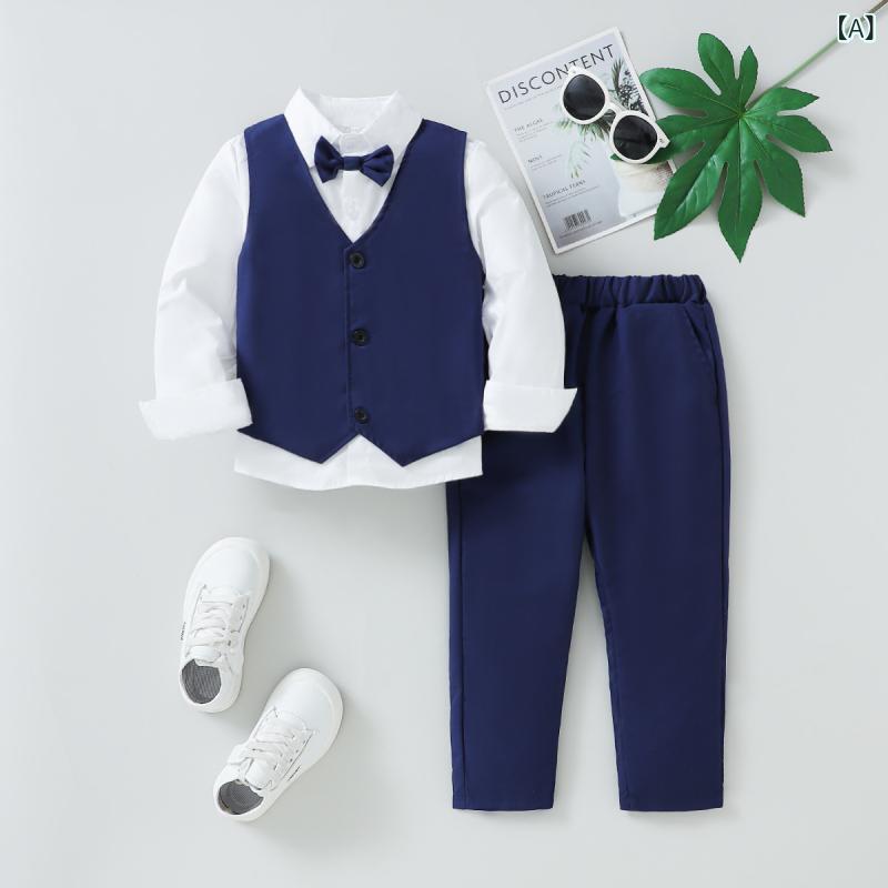 ・カテゴリ: 子供服セット・対象性別: 男性・スタイル: 欧米風・セット内容: パンツセット・セット点数: 複数セット・対象年齢: 中小童（3〜8歳、100〜140cm）・袖丈: 長袖・パンツ丈: 長ズボン・生地の厚さ: 普通・柄: チェック・主な素材: ポリエステル・素材割合: 75%・安全基準: B類・カラー展開: ブルー・対象身長: 100cm、110cm、120cm、130cm