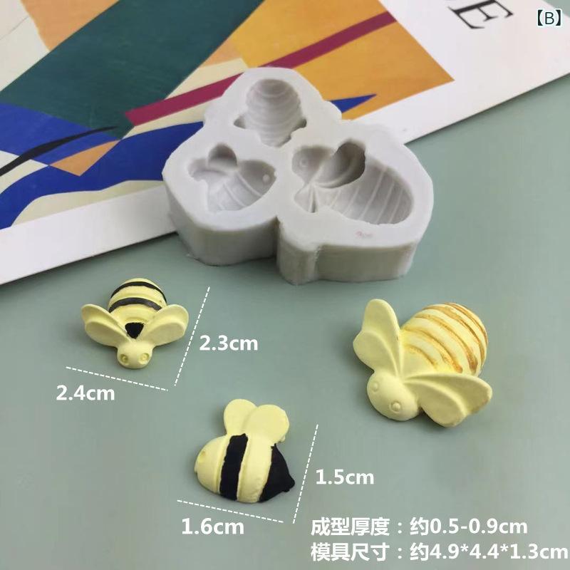 シリコン 蜜蜂 型 蜂の巣 型 不規則 形状 蜂柄 複数サイズ セット 耐熱 柔軟 灰色 卵ケーキ クッキー チョコレート デザート 手作り 料理 グッズ 2
