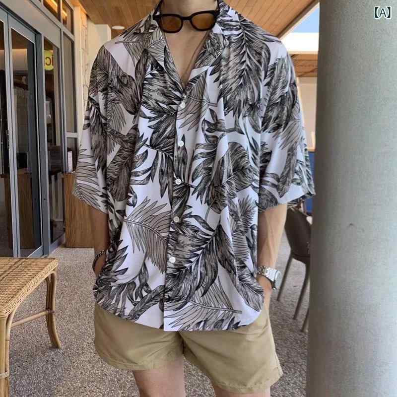 ・カテゴリ: シャツ・スタイル: カジュアル・デザイン: カーディガン・シルエット: ルーズフィット・ネックライン: オープンカラー・袖丈: 五分袖/五分丈・柄: 小花柄・生地の厚さ: 薄手・ディテール: プリント・対象: ティーン、成人・主な素材: ポリエステル 95%・着用シーン: カジュアル・カラー展開: ホワイト、ブラック・サイズ展開: M、L、XL、XXL、3XL・仕様: ノーアイロン加工・素材: ポリエステル・性別: メンズ