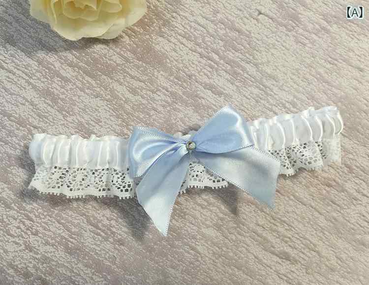 ガーターベルト ウェディング レース 大腿環 プリンセス ガーター ストッキング 吊り下げ 結婚式 花嫁 アクセサリー ホワイト レース素材 脚飾り ガールズ ウェディングドレス 補完 女性用