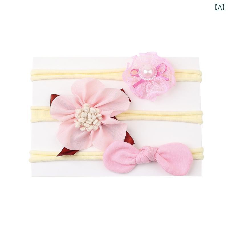・カテゴリ: 頭飾・スタイル: キッズ・: 花柄・主な素材: 布・カラー展開: 1#,2#,3#,5#,6#・装飾: レース、花、碎花、蝶結、小雛菊、刺繍