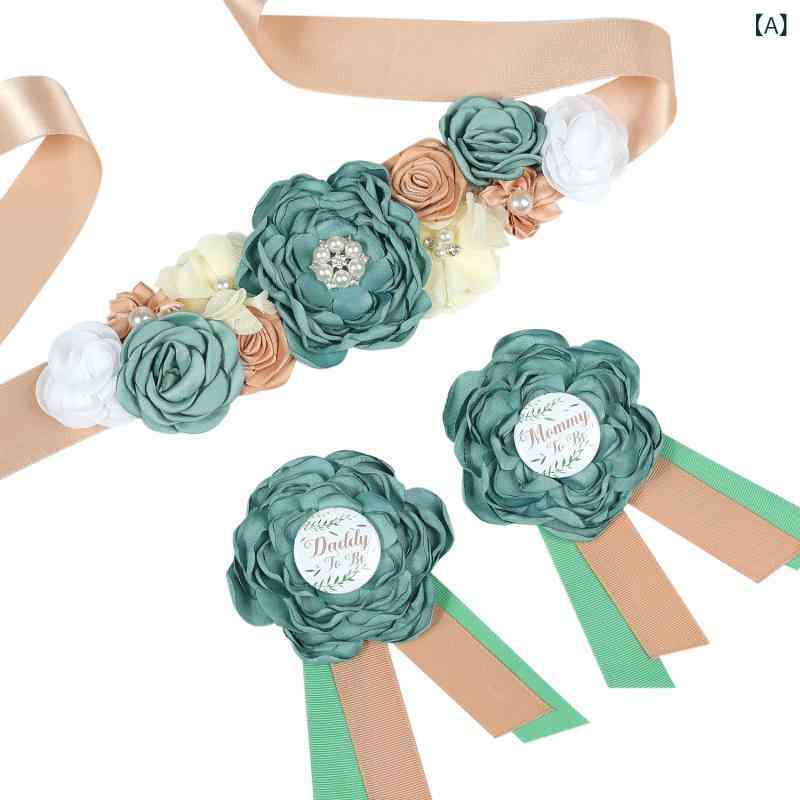 ・素材: シフォン・バックル素材: 布製・留め方: ベルクロ・要素: 葉・カラー: 孔雀緑・幅: 2-4cm・スタイル: スイート・加工: ・セット内容: ベルト、胸章・パターン: 花・流行要素: 植物花卉