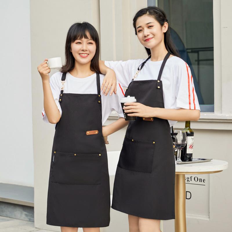 エプロン カフェ カフェ風 帆布 男女兼用 メンズ レディース キャンバス生地 首掛け 調整可能 サロン 飲食店 ネイル…