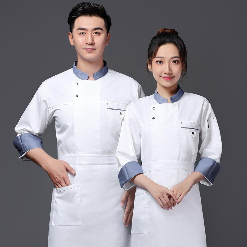 コックコート メンズ レディース 秋冬春 長袖 シェフ ジャケット 厨房服 飲食店 レストラン ケーキ屋 パン屋 カフェ …
