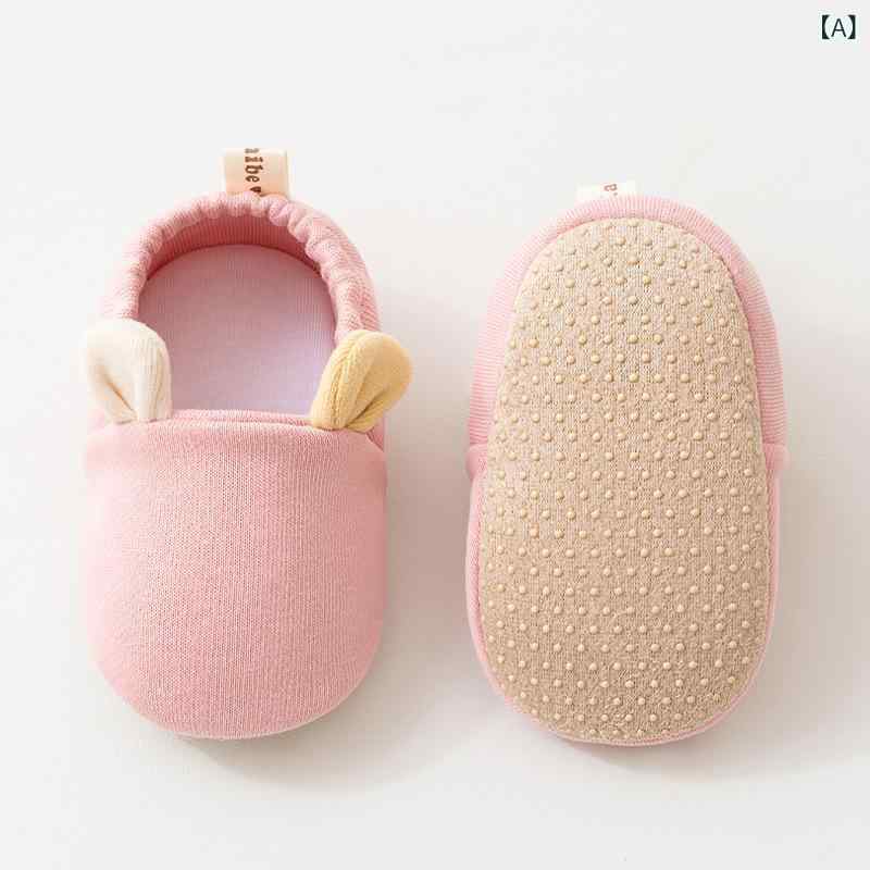 ベビーシューズ 赤ちゃん 歩行練習 男の子 女の子 かわいい 立体 耳付き 綿布 柔ら...