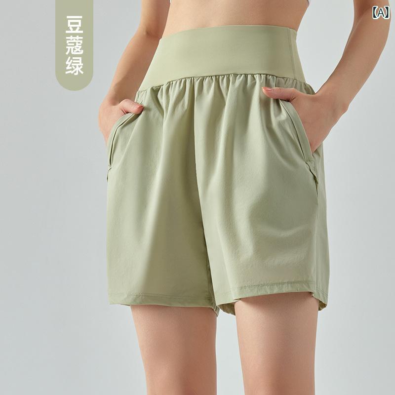 樂天商城 - レディース ハイウエスト ショーツ 夏 春夏 収腹 ガードル 5分丈 ショートパンツ 女性用 ランニング ジョギング フィットネス ジム トレーニング ヨガ ダンス 運動 透気性 速乾 伸縮性 四方向ストレッチ ニット ナイロン ポリウレタン 裏地付き