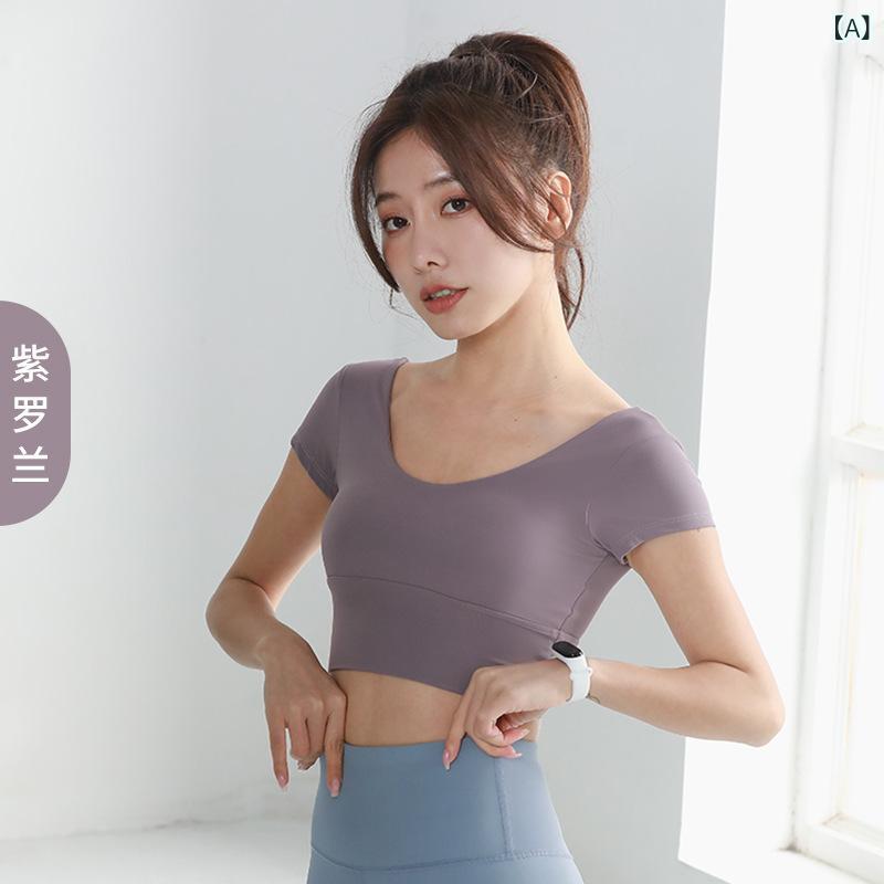 ・カテゴリ: Tシャツ・機能: 吸湿速乾・性別: 女性・柄: 無地・主な素材: ナイロン78%、スパンデックス22%・カラー展開: パープル、ピンク、赤、ブラック、グリーン、ブルー・サイズ展開: S、M、L、XL・袖丈: 半袖・着用方法: プルオーバー・丈: 腹丈・シルエット: タイト・用途: ランニング、フィットネス、サイクリング、テニス・対象: 青年女性・誤差: 1~2cm