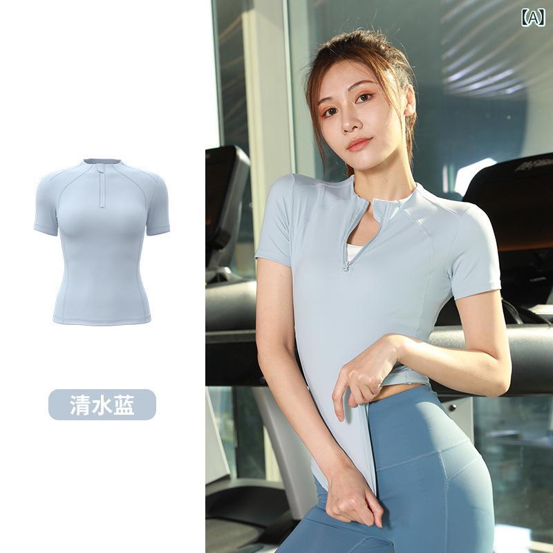 Tシャツ レディース 夏 秋 短袖 タイトフィット 透気性 接触冷感 切り替え 再生繊...
