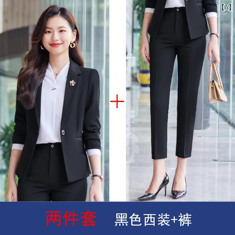 長袖スーツセット メンズ ビジネス 通勤 秋冬 仕事服 セットアップ ポリエステル ブラック ネイビー ホワイト シャツ 組み合わせ 長ズ..