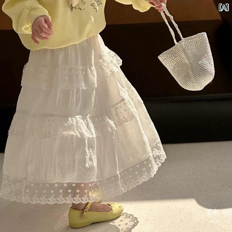 ・カテゴリ: 子供用スカート・スタイル: 韓国、ベーシック、プリンセス、シンプル・柄: 無地・主な素材: ポリエステル96%・スカートタイプ: ハーフスカート・スカート丈: プリンセス・カラー: オフホワイト色・サイズ展開: 110cm、120cm、130cm、140cm、150cm、160cm・対象: 女の子・年齢: 8歳以上