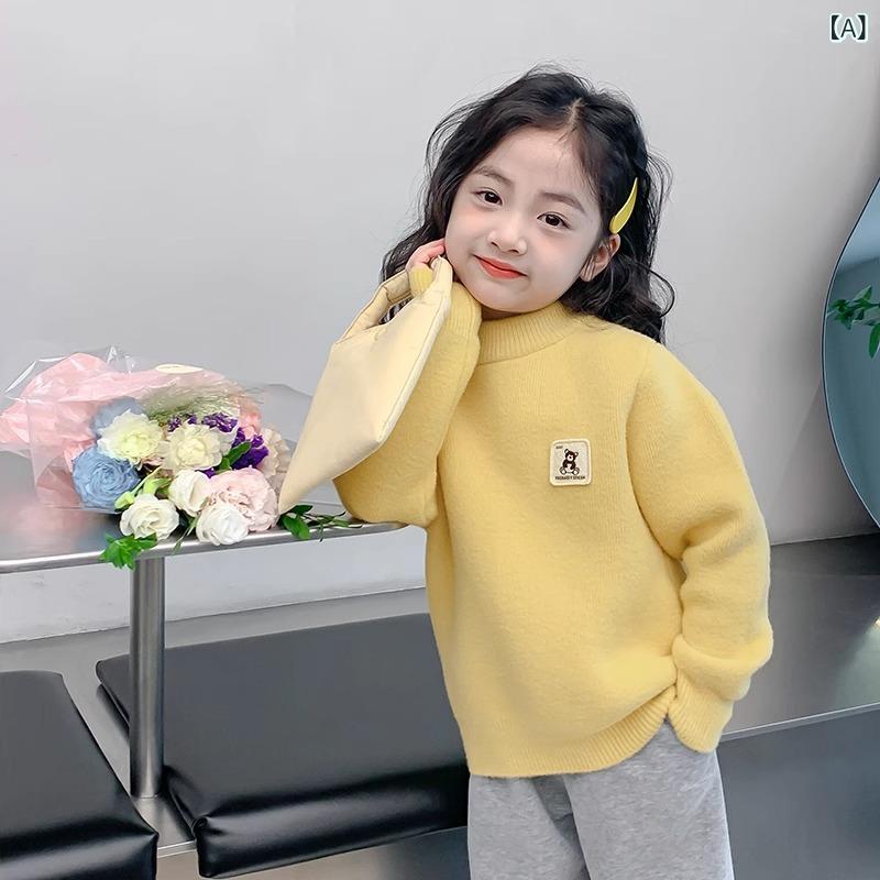 ・カテゴリ: 子供セーター・スタイル: 韓国・対象性別: 女・対象年齢: 3-8歳・袖丈: 長袖・ネックライン: 丸首・タイプ: プルオーバー・柄: 無地、カートゥーン・要素: かわいい、プリンセス・主な素材: アクリル50%・カラー展開: イエロー、パープル、ベージュ・サイズ展開: 100、110、120、130、140