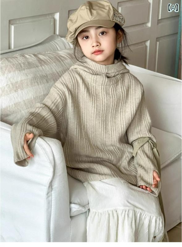 ・カテゴリ: 子供セーター・対象性別: 女の子・スタイル: 韓国・袖丈: 長袖・ネックライン: クルーネック・フード: ・柄: 無地・要素: 田園風、可愛、プリンセス、トレンド・主な素材: アクリル・カラー展開: 米杏色・サイズ展開: 110cm、120cm、130cm、140cm、150cm、160cm