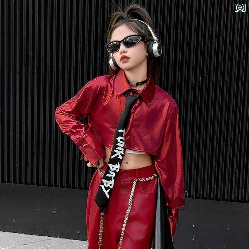 ・カテゴリ: 子供ダンス衣装・スタイル: カレッジ・性別: ユニセックス・ダンスタイプ: ストリートダンス・要素: セット・主な素材: 綿95%・季節: オールシーズン・カラー展開: 赤・対象身長: 120cm、130cm、140cm、150cm、160cm、170cm・対象年齢: 8歳以上（140cm以上）