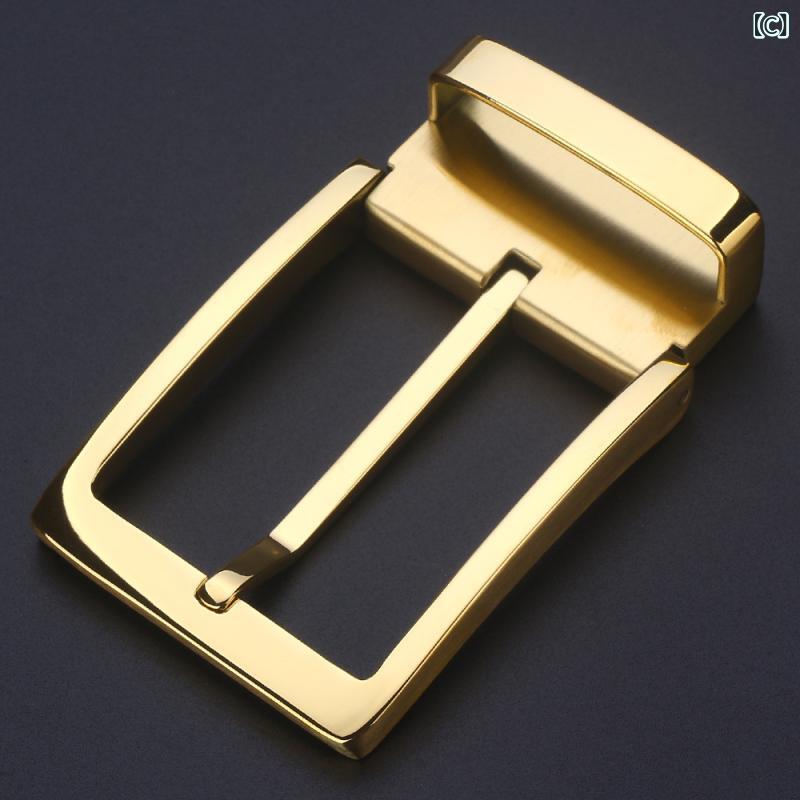 ベルトバックル メンズ 3.3cm ピン式バックル ステンレス 金具 錆びにくい 色褪せ...