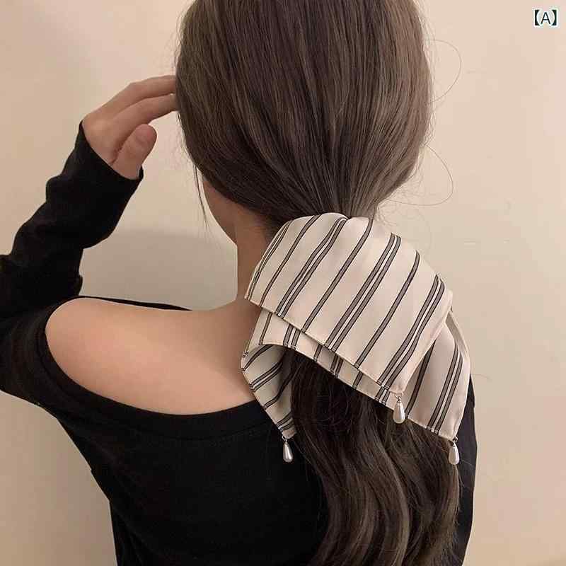 ・カテゴリ: ヘアリング・主な素材: 布・加工: ・柄: 格紋・カラー展開: 米色、黒・スタイル: レトロ・伸縮性: 高弾力