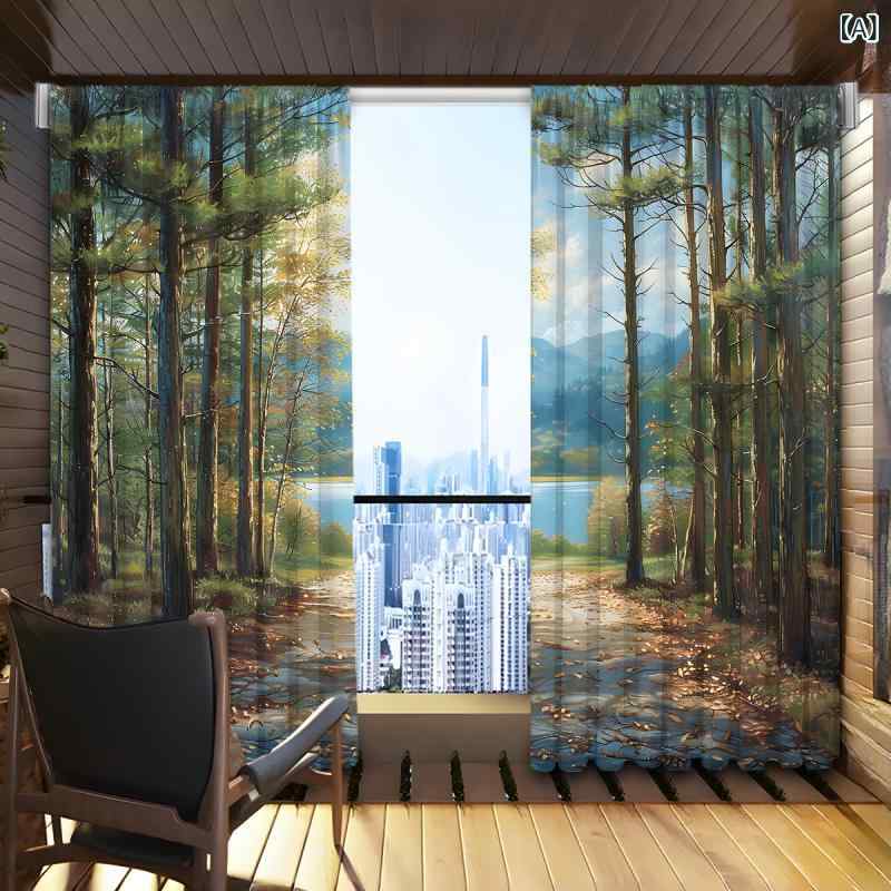 ・主な素材: ポリエステル・柄: 植物風景プリント・スタイル: モダンシンプル・サイズ展開: 幅1.5m×高さ1.66m、幅2m×高さ2m、幅2.1m×高さ2.3m、幅2.3m×高さ2.7m、幅2.64m×高さ1.83m、幅1.8m×高さ2.1m・適用場所: リビング、ベッドルーム、書斎、ダイニング、キッチン、バスルーム、玄関、バルコニー、店舗スペース