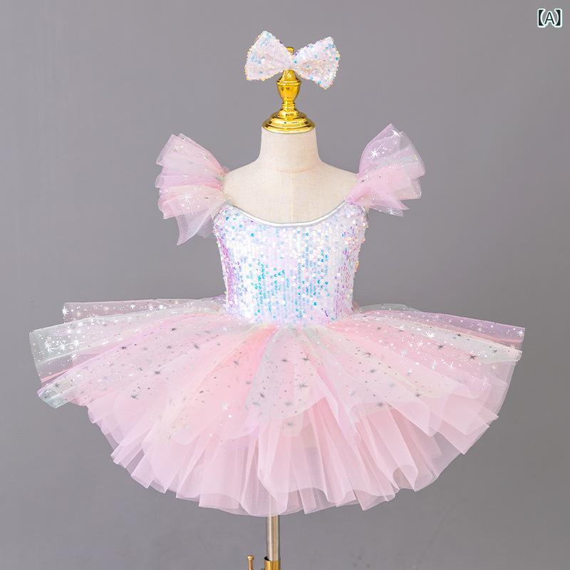 ・カテゴリ: ダンス服・対象性別: 女性・スタイル: プリンセス・装飾要素: レース、フリル、リボン、チュール、キャンディ・主素材: ポリエステル・生地名: 再生繊維・カラー展開: ピンク、イエロー、スカイブルー、ラベンダー・サイズ展開: 100、110、120、130、140、150、160・対象年齢: 3〜8歳・適用ダンス: バレエ