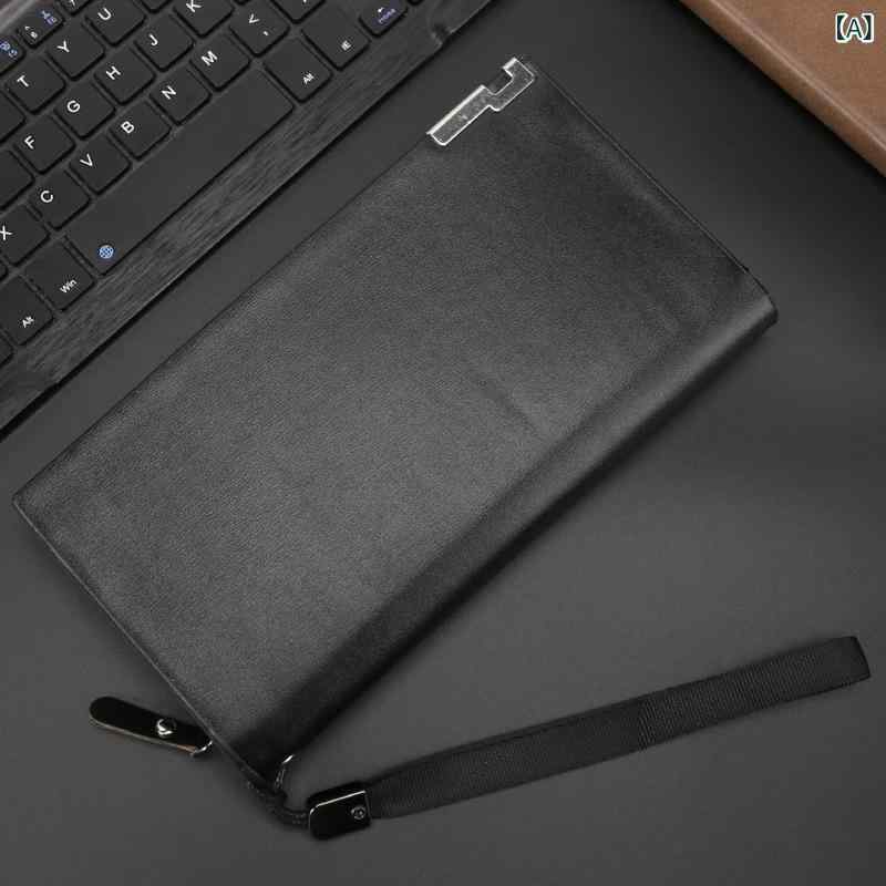 メンズ 財布 長財布 マネークリップ 大容量 手持ち カード入れ 多カード 収納 スマホ収納 零用銭入れ PU革 ポリエステル裏地 ブラック コーヒー色 2つ折り 拡張機能 日常使い 通勤 カジュアル