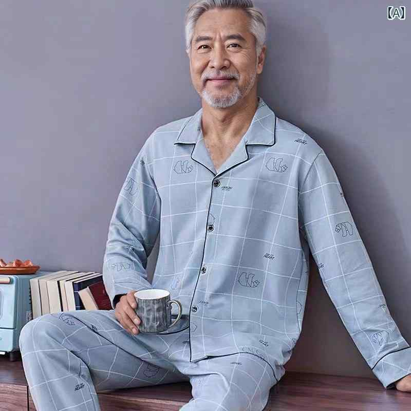 ・カテゴリ: パジャマ・スタイル: シンプル・主な素材: 綿・ネックライン: 襟付き・袖丈: 長袖・パンツ丈: 長ズボン・柄: プリント・生地の厚さ: 薄手・機能: 保温・対象: 成人・カラー展開: ブルー、ダークブルー・サイズ展開: L、XL、2XL、3XL