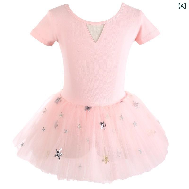 ・カテゴリ: 子供用ダンスウェア・対象: 女の子・対象年齢: 3～8歳・ダンスタイプ: 練習用・スタイル: スイート・要素: スポーツ、リボン、プリンセス・主な素材: 綿93.2%・生地加工: 柔軟加工・袖丈: 半袖、長袖・襟元: メッシュ、リボン・カラー展開: オールドローズ、ライトブルー、ライトパープル、ライトピンク・サイズ展開: 105cm, 110cm, 120cm, 130cm, 140cm, 150cm, 160cm