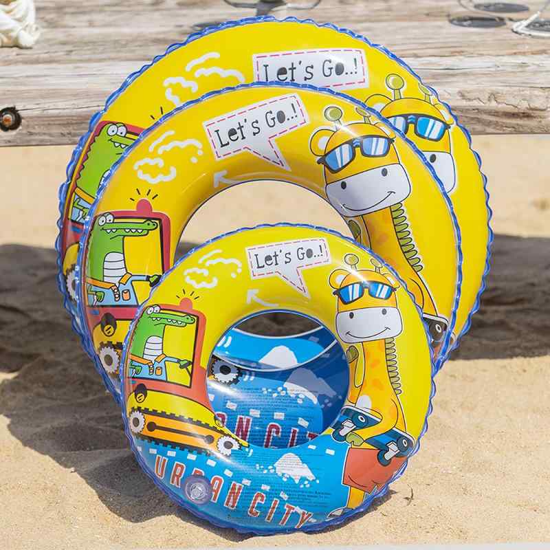 浮き輪 キッズ 子供 ベビー 男の子 女の子 ショベルカー柄 水遊び プール 海水浴 ...
