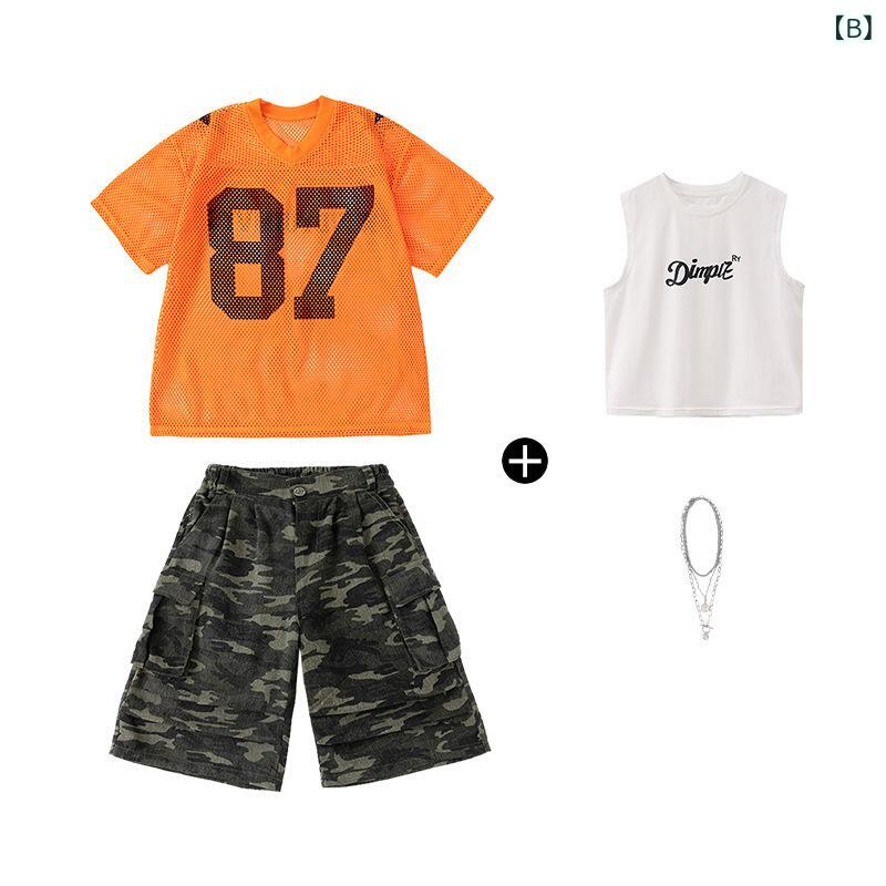 キッズ ダンス衣装 セット 男の子 女の子 ヒップホップ ストリートダンス 演出服 ...