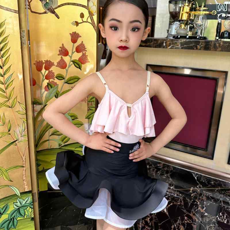 ・カテゴリ: ダンス服・対象年齢: 子供・対象性別: 女性・適用シーン: ラテン舞・主な素材: ナイロン・素材組成: ビニロン18%・カラー展開: ピンク、黒白ふんわり裙・サイズ展開: 110cm,120cm,130cm,140cm,150cm,160cm,170cm
