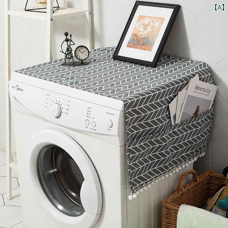 ・素材: 綿80%、麻20%・カテゴリ: 洗濯機カバー・カラー: グレーアロー・サイズ: 幅55cm、長さ130cm・重量: 約230g・スタイル: 北欧